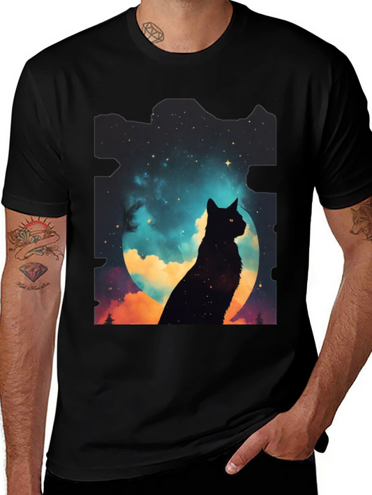 Celestial Cat Silhouette Tee