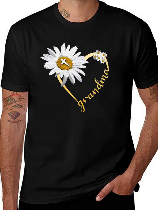 Grandma Daisy Heart T-Shirt