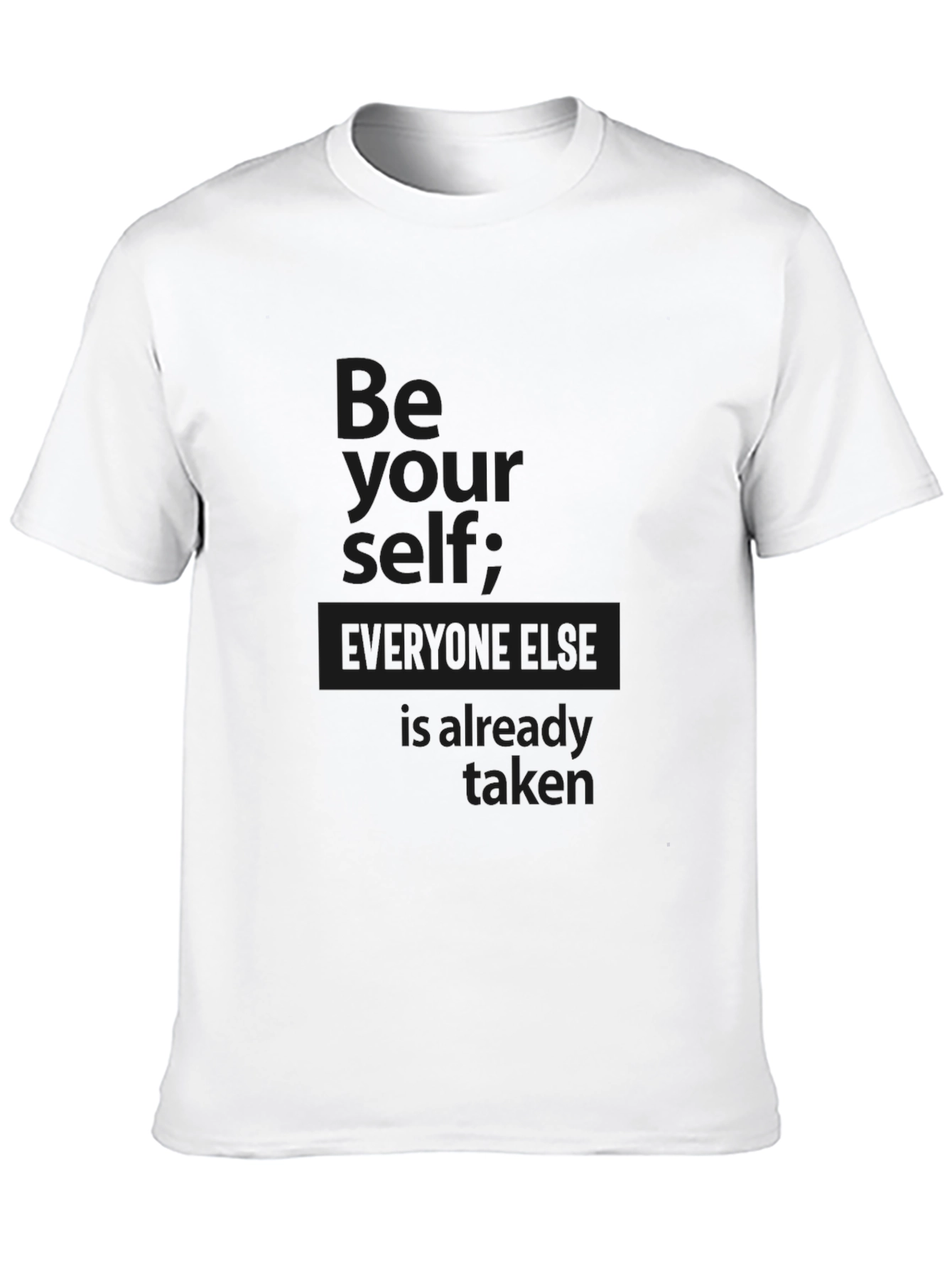 Be Yourself Black T-Shirt: Inspiring Quote Tee