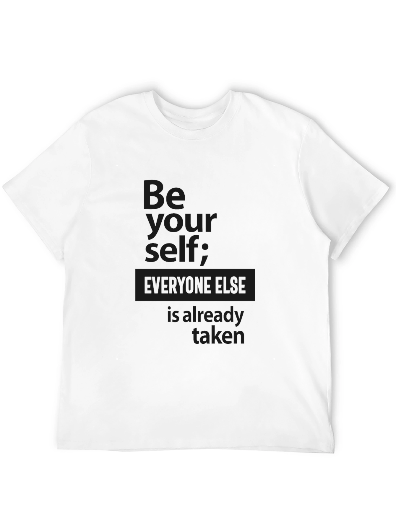Be Yourself Black T-Shirt: Inspiring Quote Tee