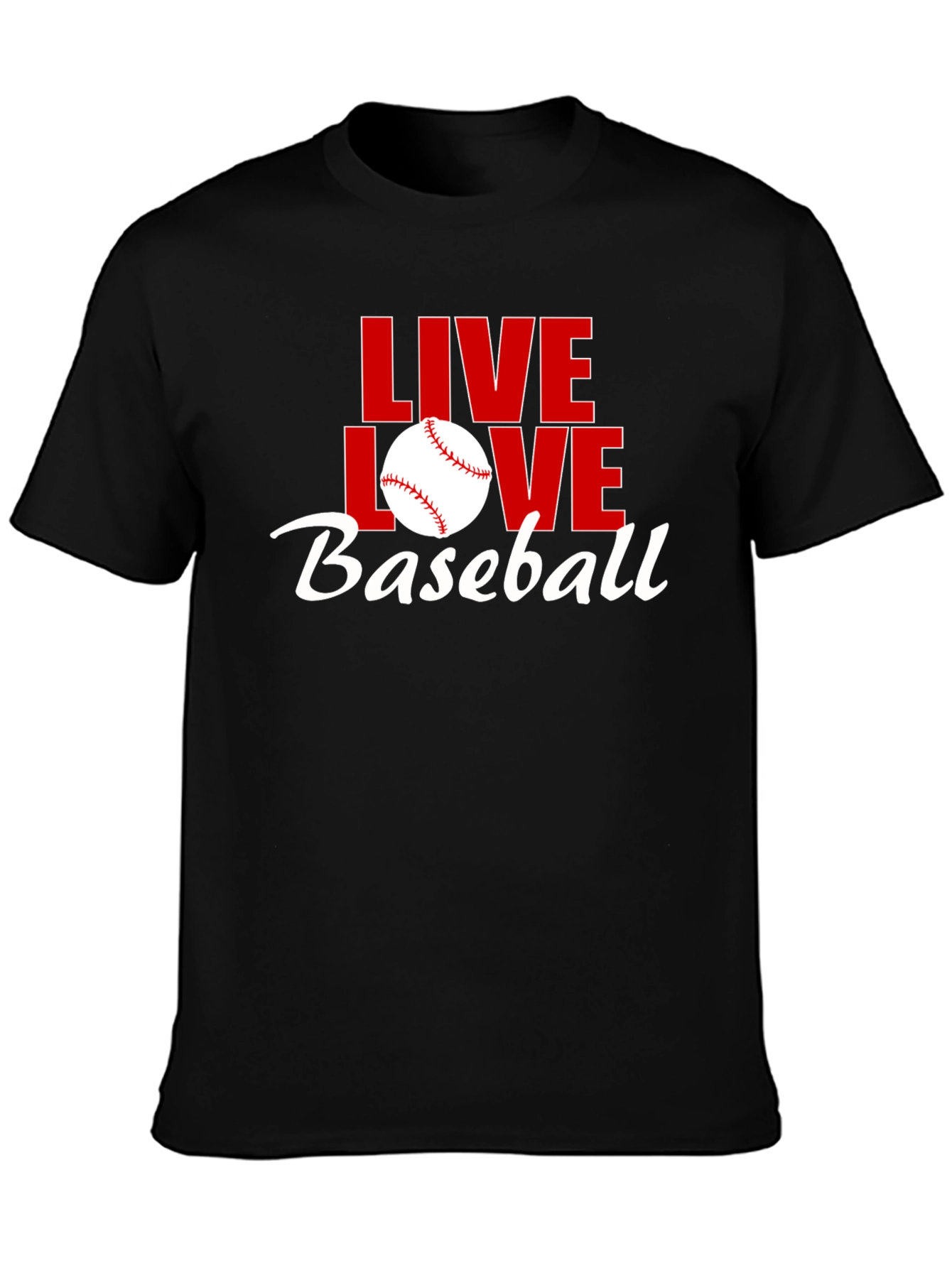 Live Love Baseball Graphic Tee - Black