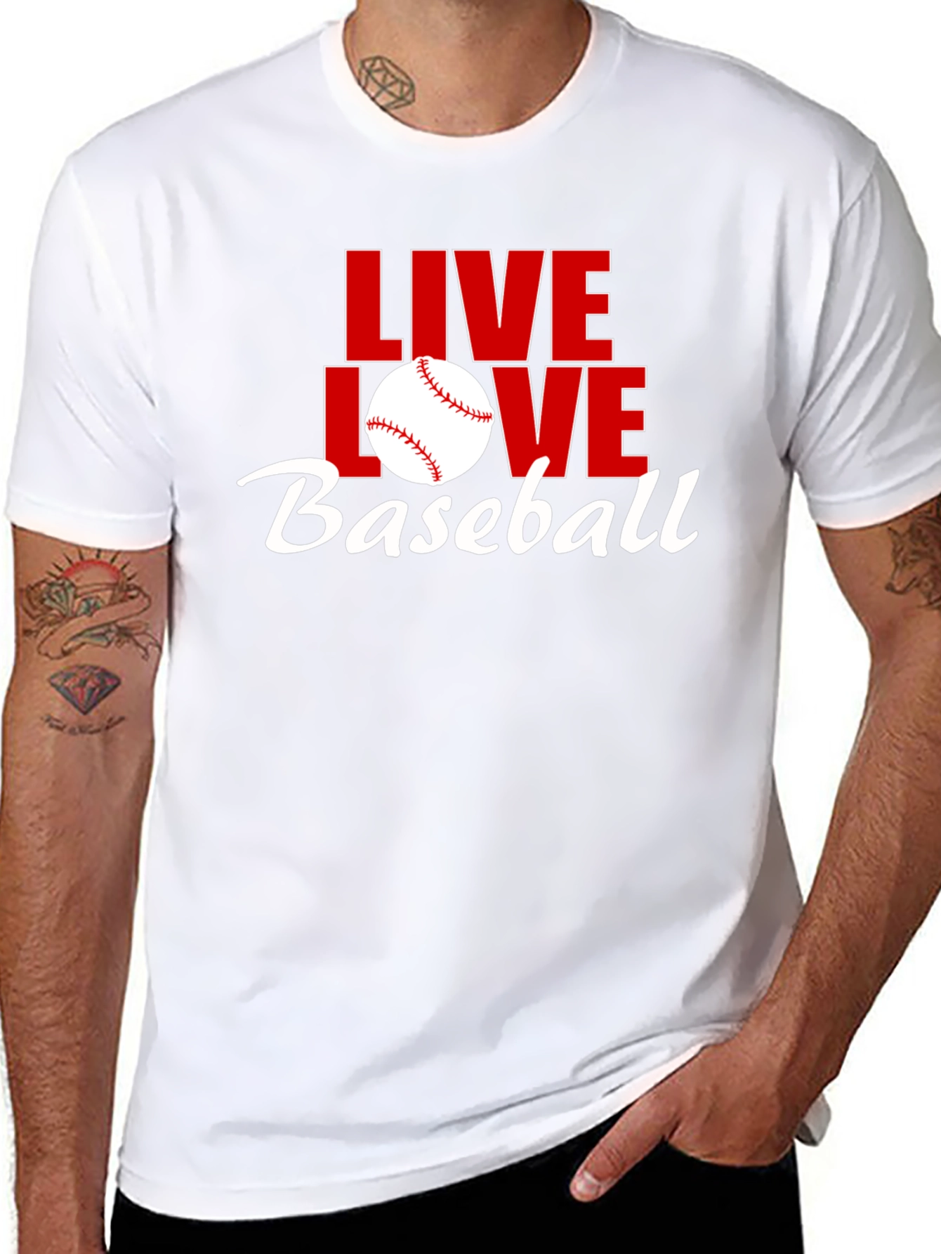 Live Love Baseball Graphic Tee - Black