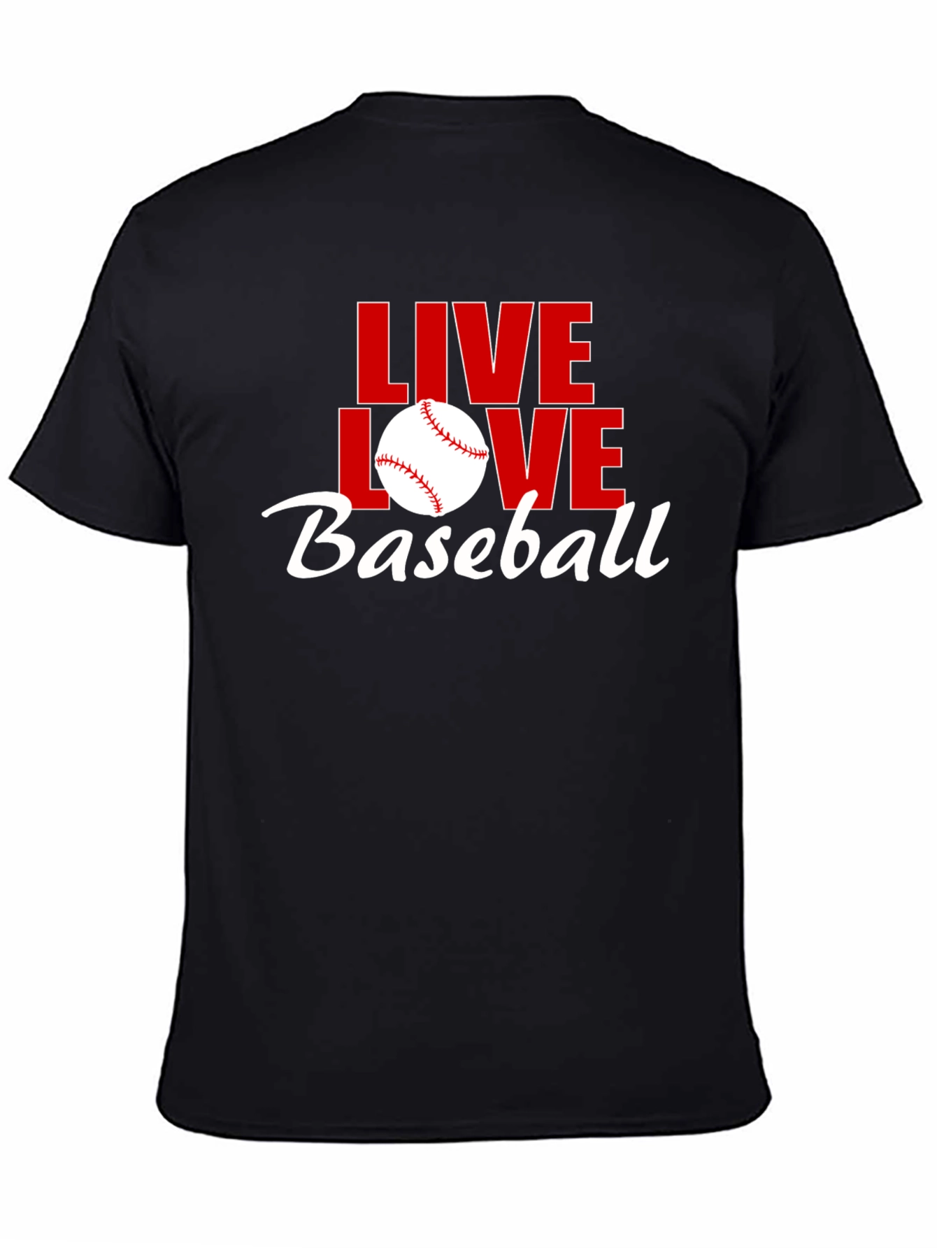 Live Love Baseball Graphic Tee - Black