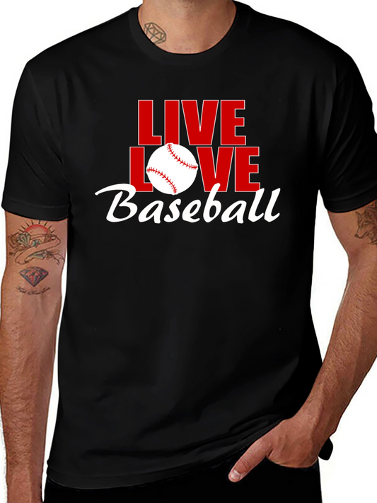 Live Love Baseball Graphic Tee - Black