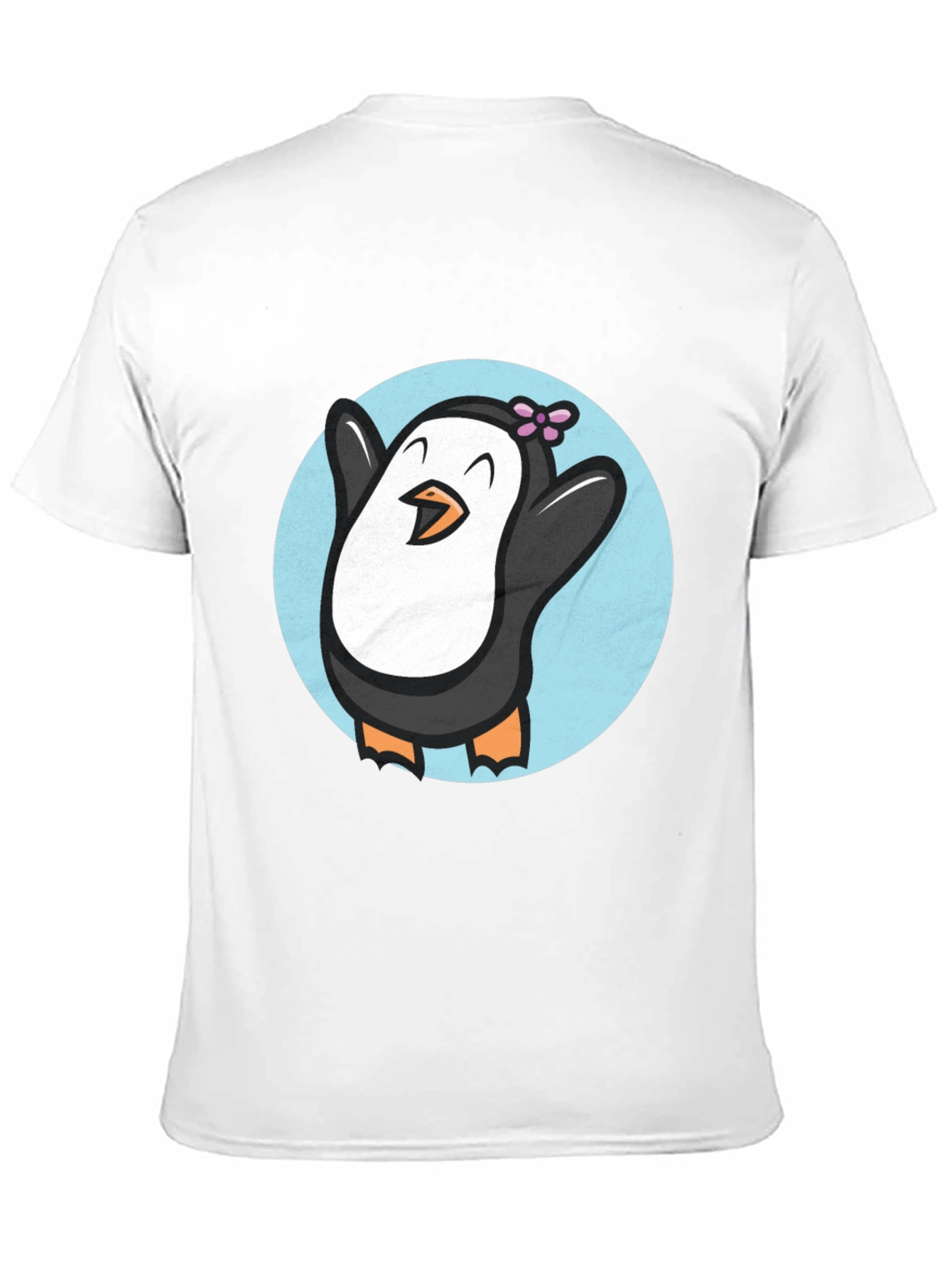 Cute Penguin Graphic T-Shirt - Black