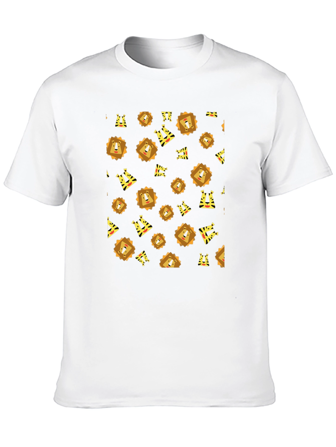 Mens Black Lion Graphic Print Tee