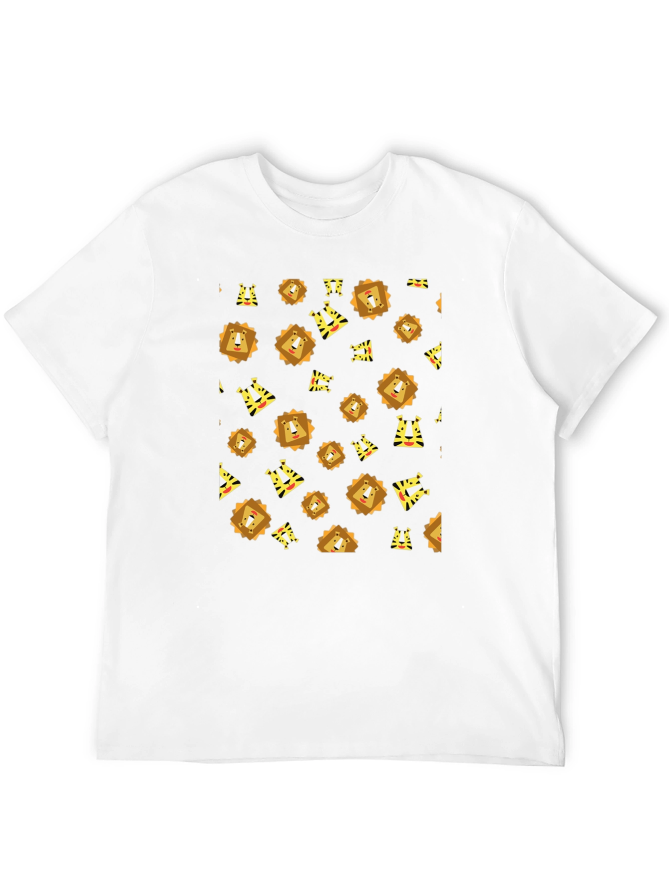 Mens Black Lion Graphic Print Tee