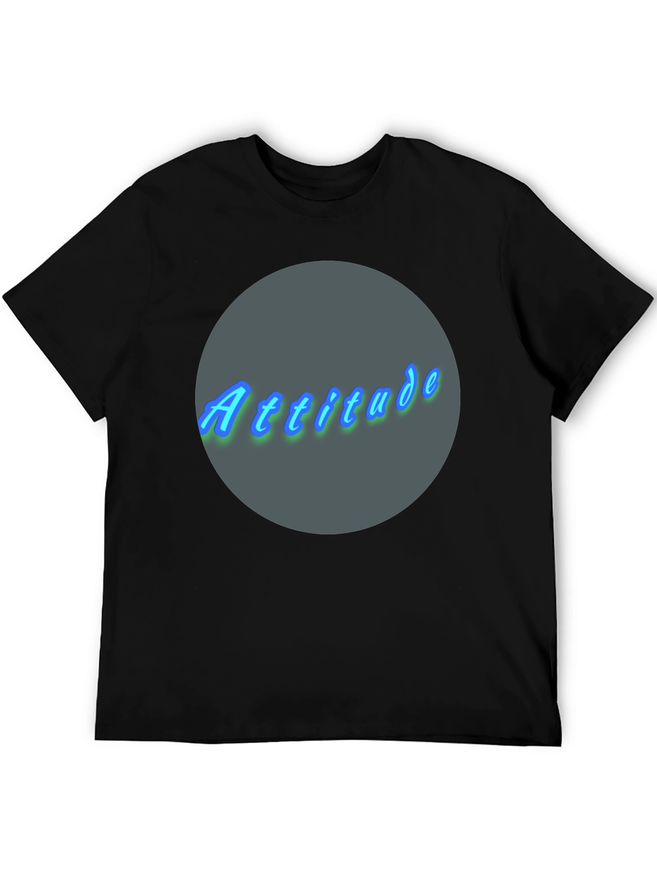 Attitude Graphic Print Crew Neck T-Shirt
