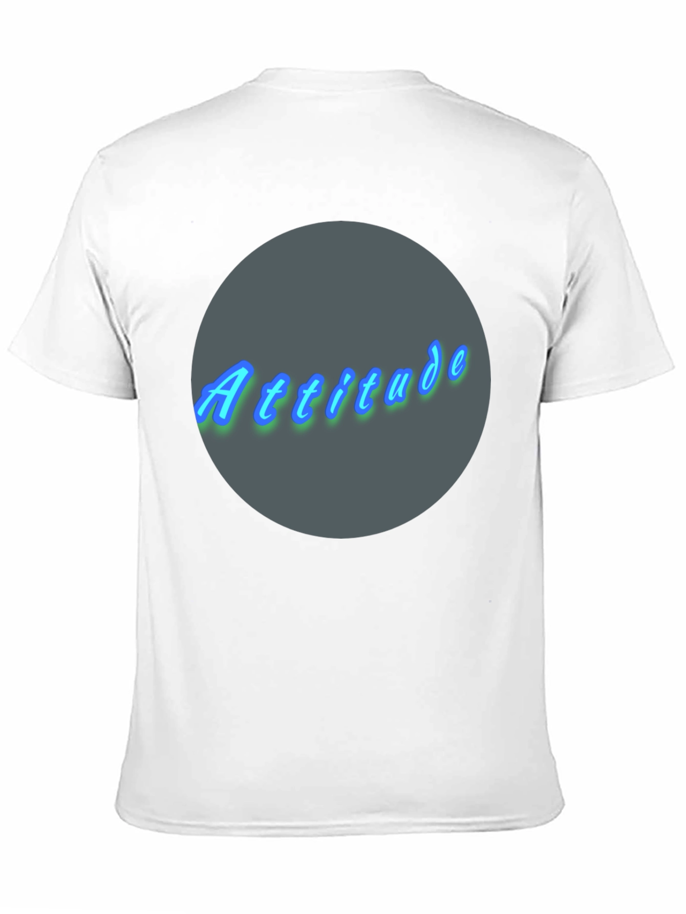 Attitude Graphic Print Crew Neck T-Shirt