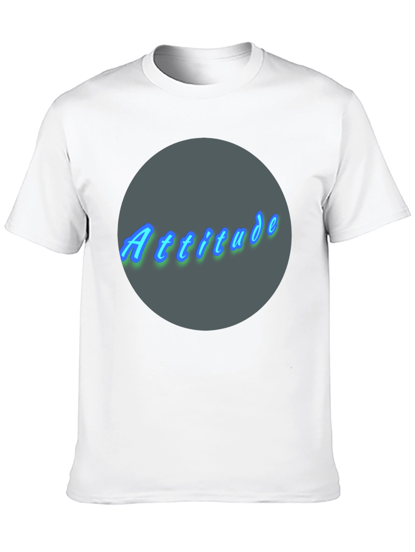 Attitude Graphic Print Crew Neck T-Shirt