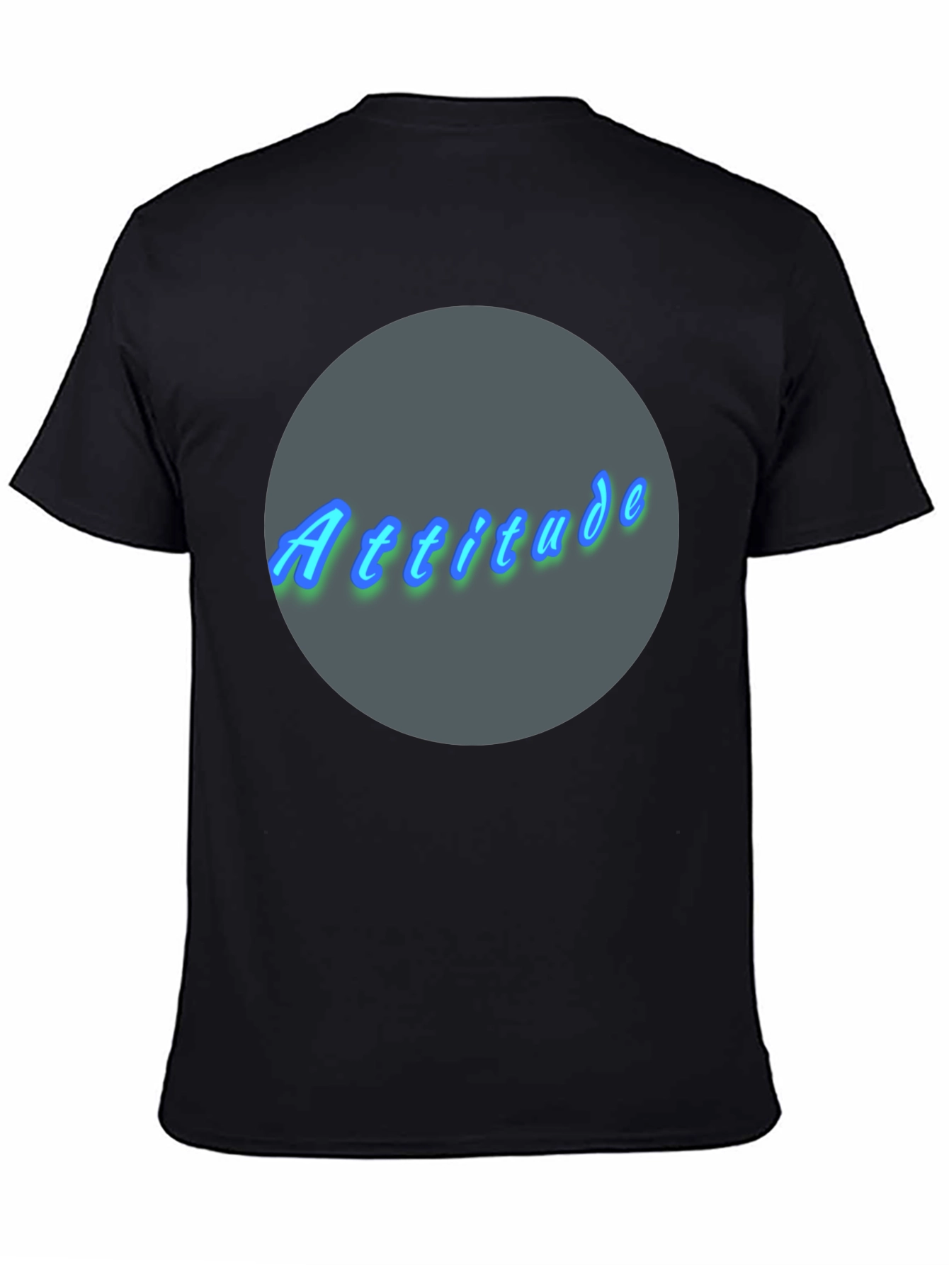 Attitude Graphic Print Crew Neck T-Shirt