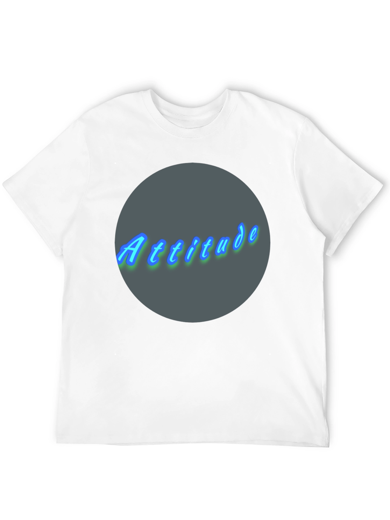 Attitude Graphic Print Crew Neck T-Shirt