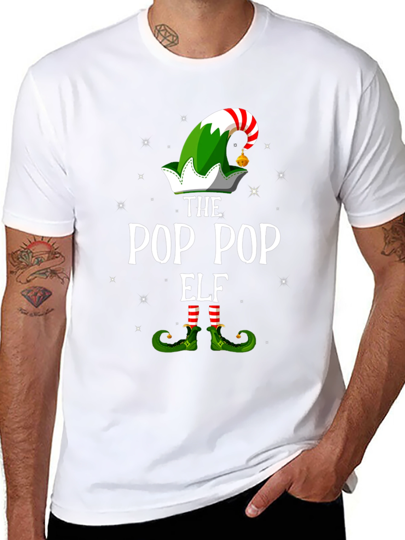 Pop Pop Elf Christmas T-Shirt