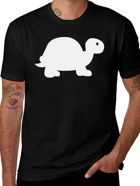 Turtle Graphic Tee - Black Cotton Comfort