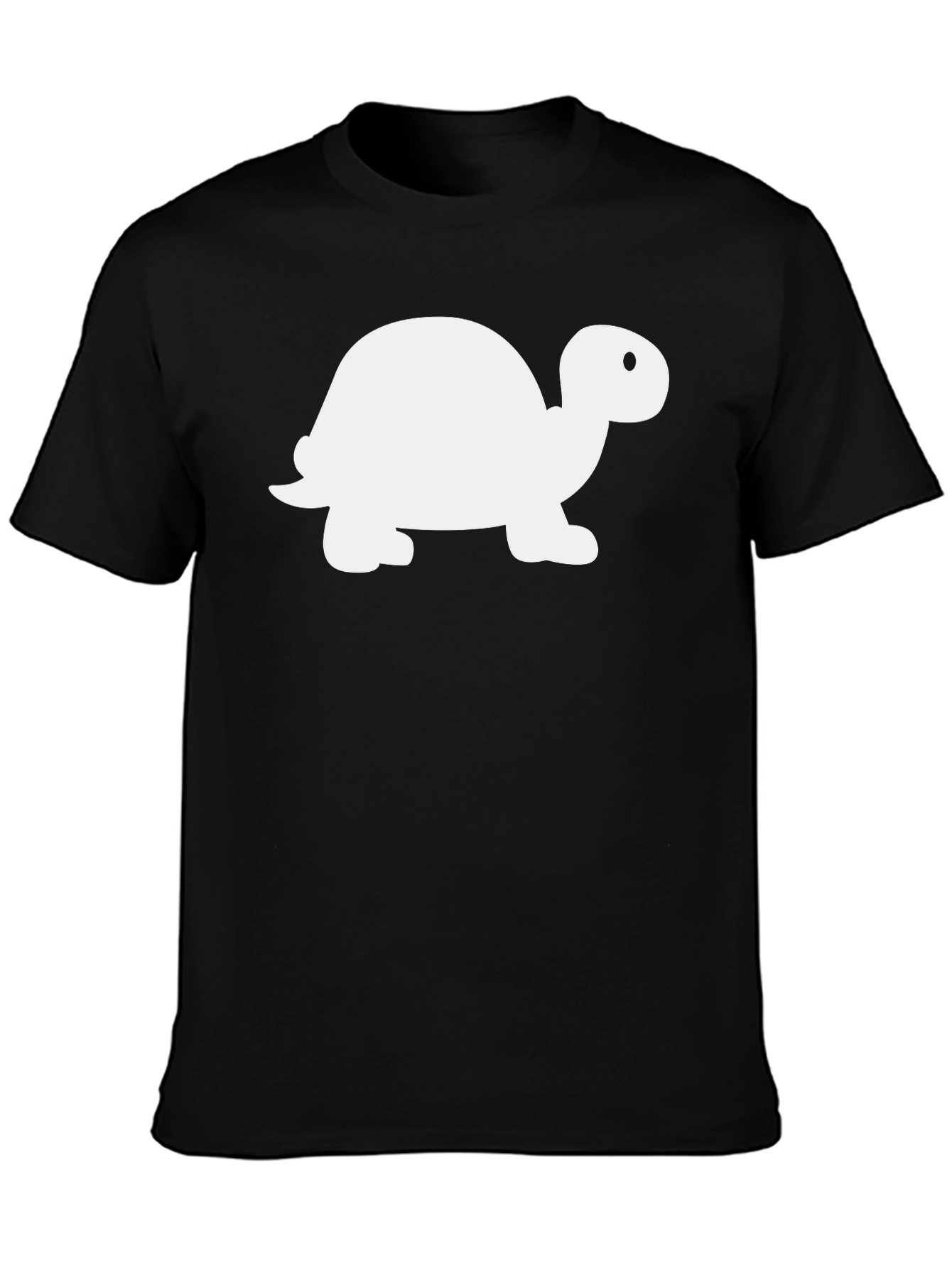 Turtle Graphic Tee - Black Cotton Comfort