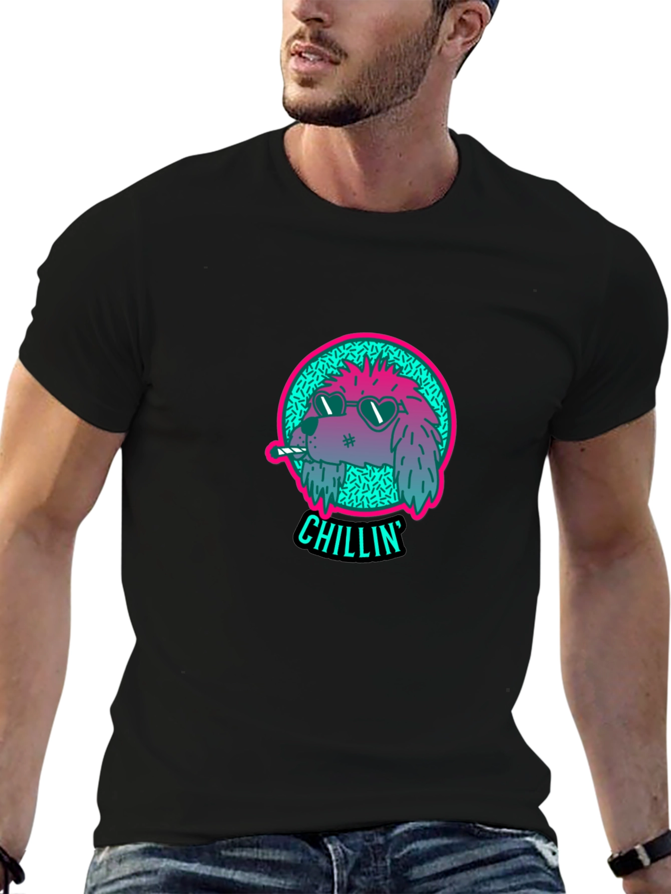 Chillin Dog Graphic Tee - Cool Casual Style