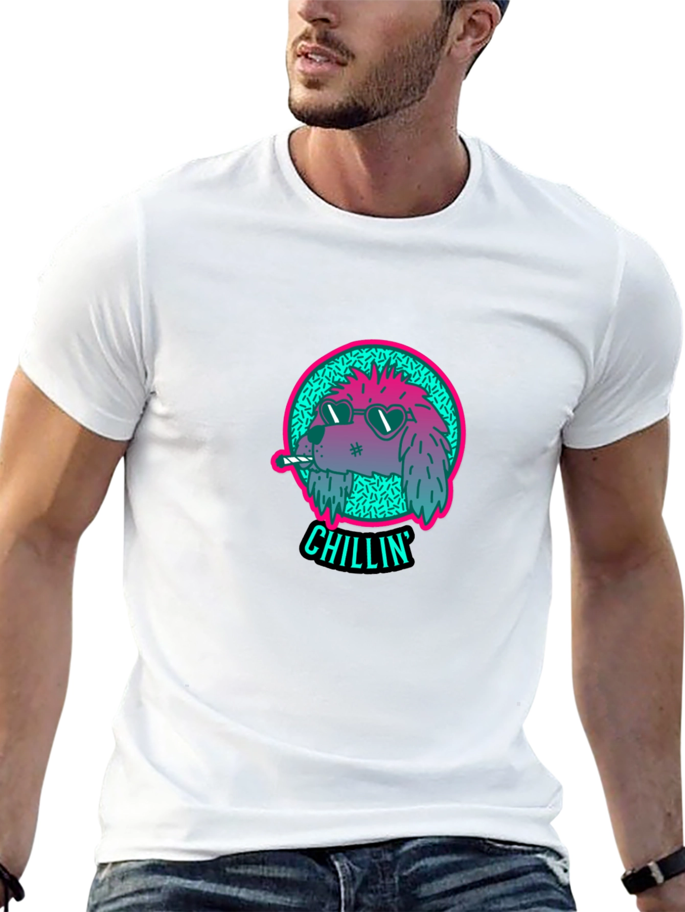 Chillin Dog Graphic Tee - Cool Casual Style