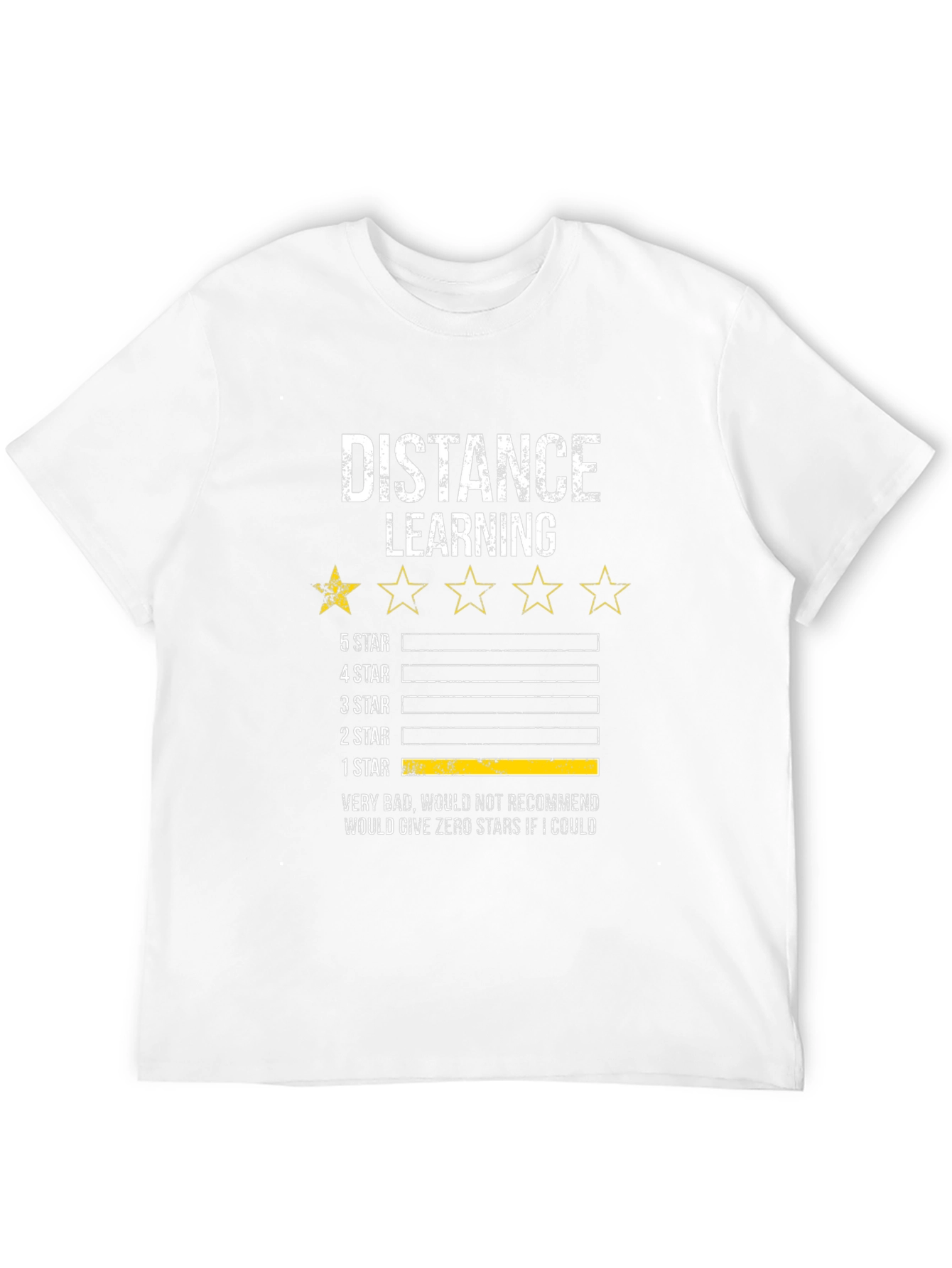 Distance Learning One-Star Rating T-Shirt