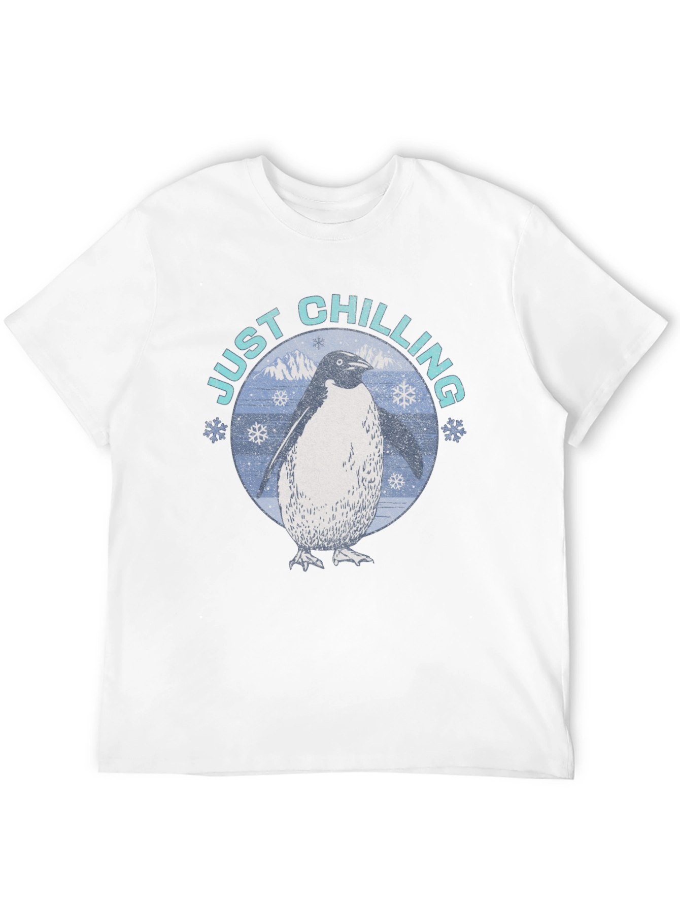 Just Chilling Penguin Graphic Tee - Black