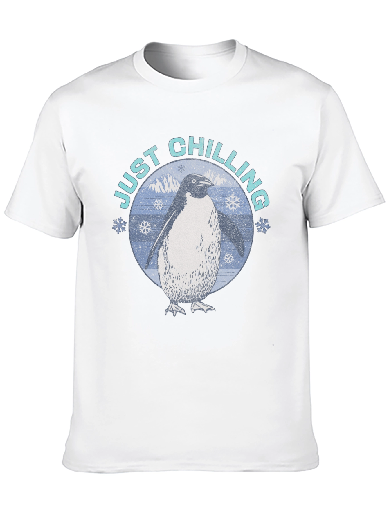 Just Chilling Penguin Graphic Tee - Black