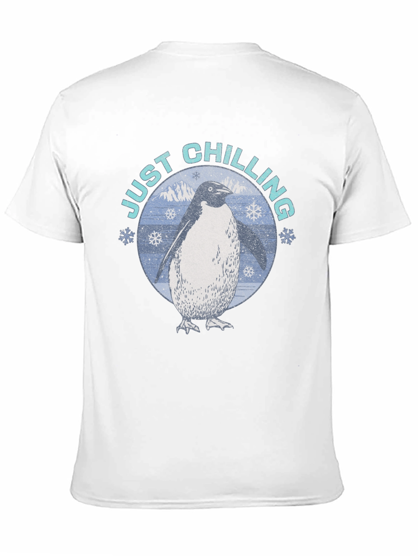 Just Chilling Penguin Graphic Tee - Black
