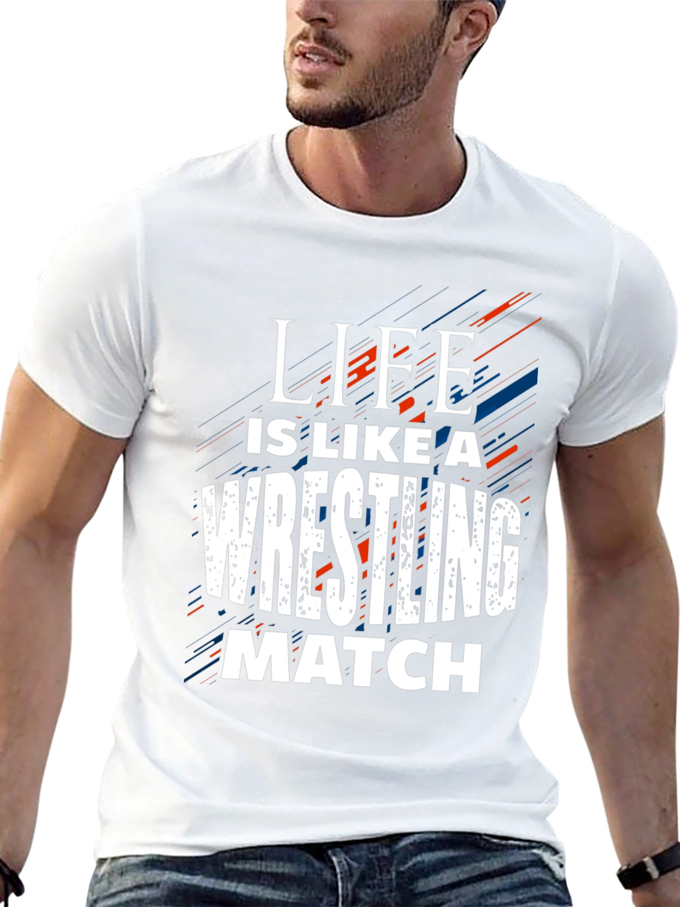 Wrestling Match Life Quote Black T-Shirt