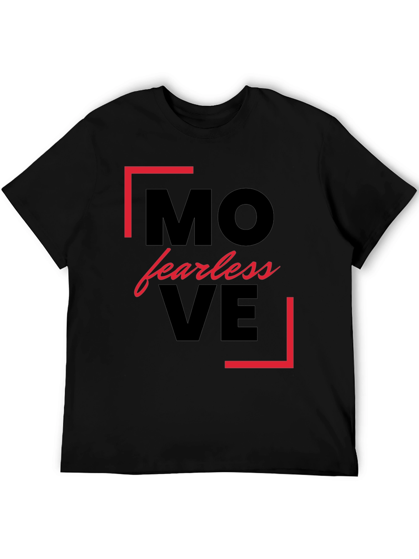 Move Fearless Black Graphic Tee