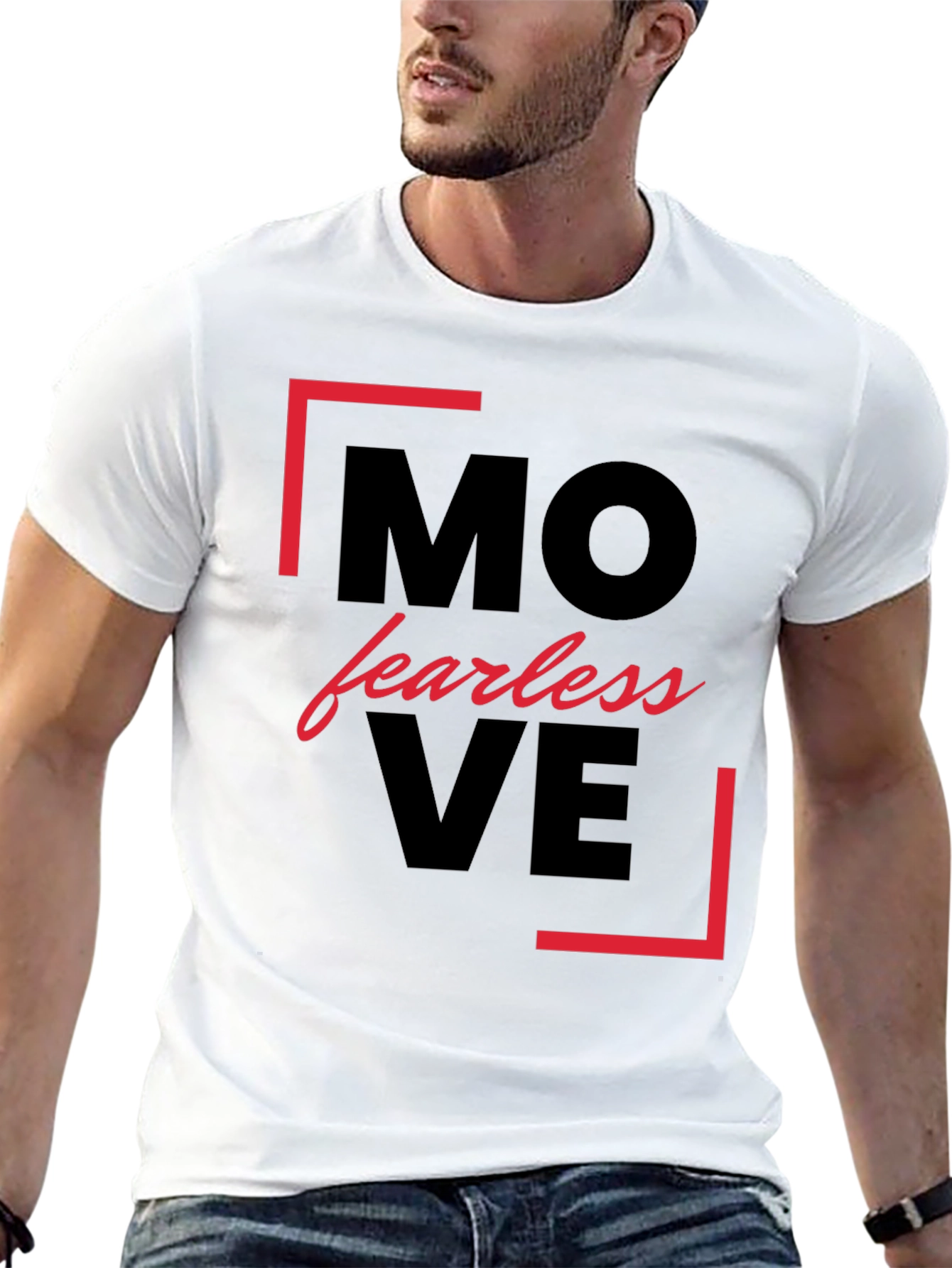 Move Fearless Black Graphic Tee