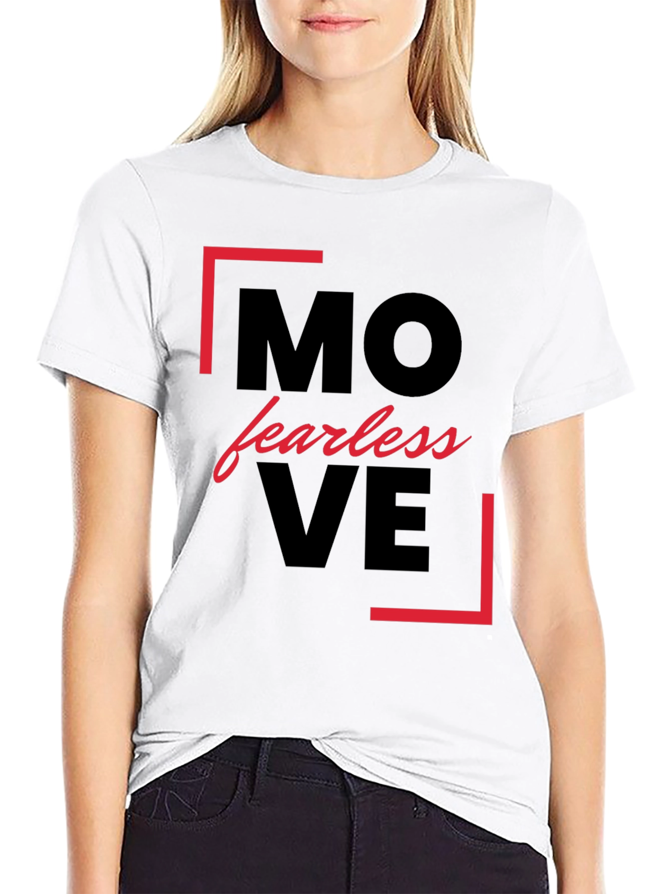 Move Fearless Black Graphic Tee