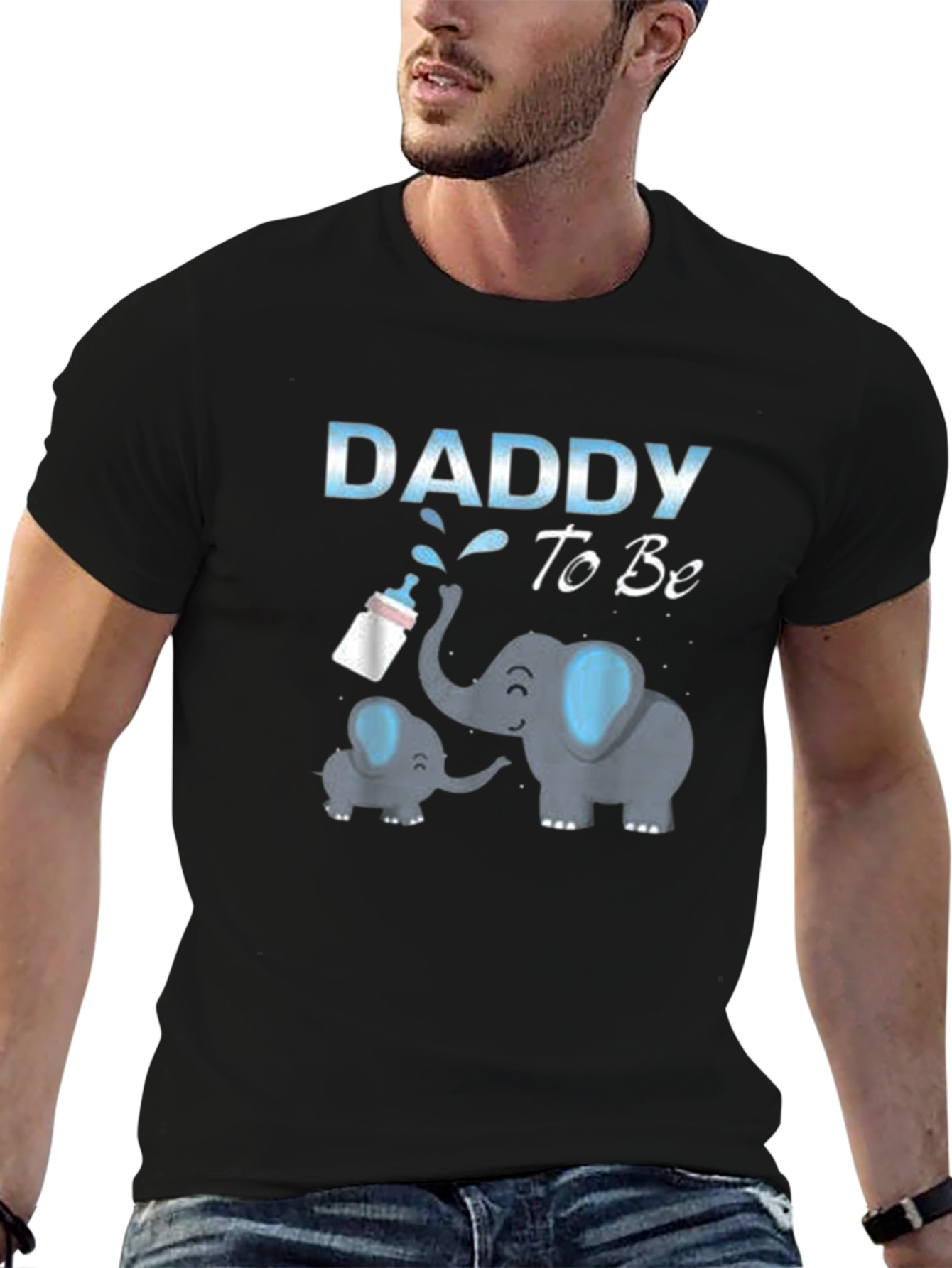 Daddy To Be Elephant Graphic Tee