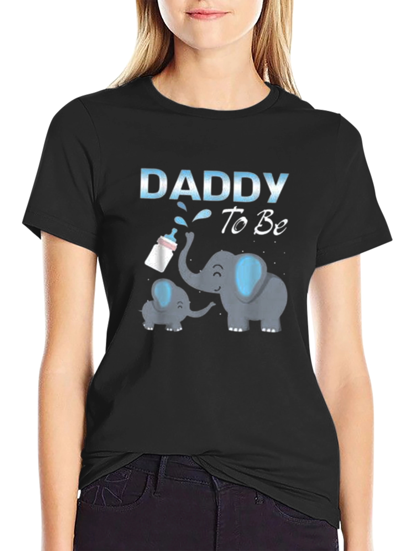 Daddy To Be Elephant Graphic Tee