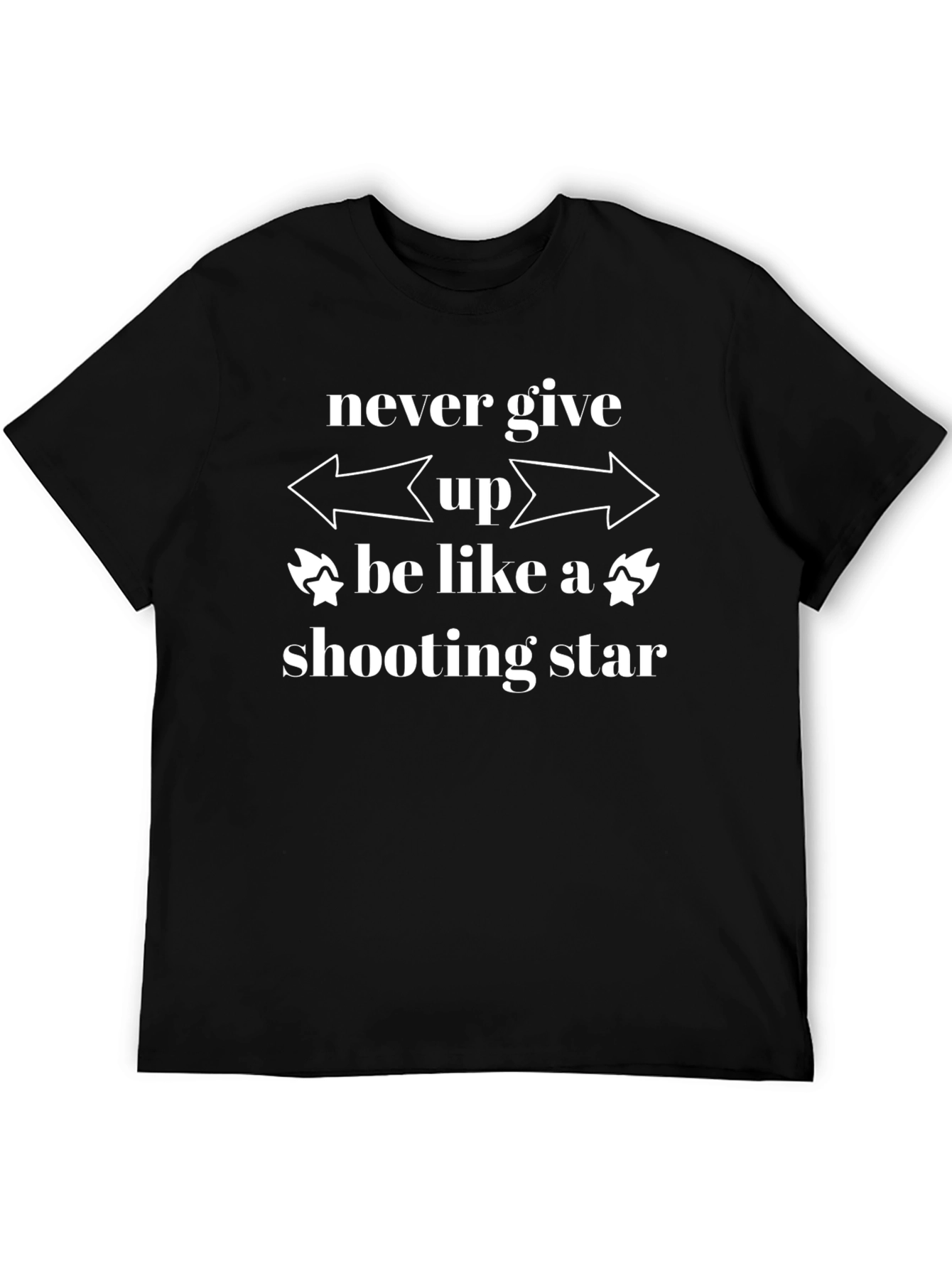 Never Give Up Shooting Star Graphic Tee