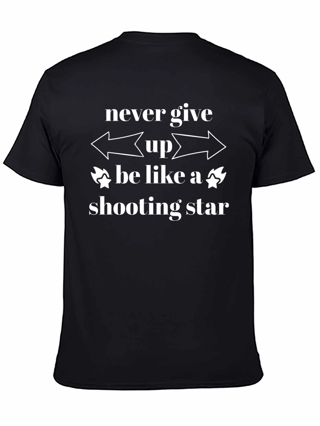 Never Give Up Shooting Star Graphic Tee
