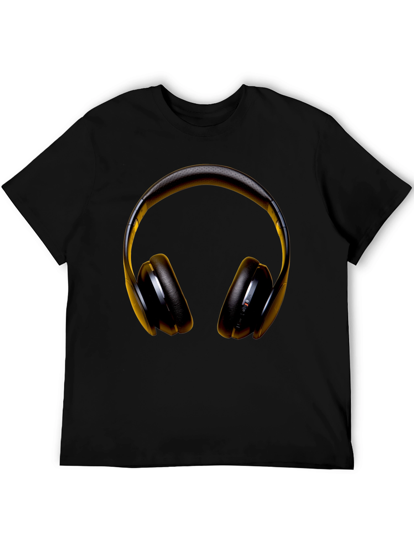 Headphone Graphic Black T-Shirt