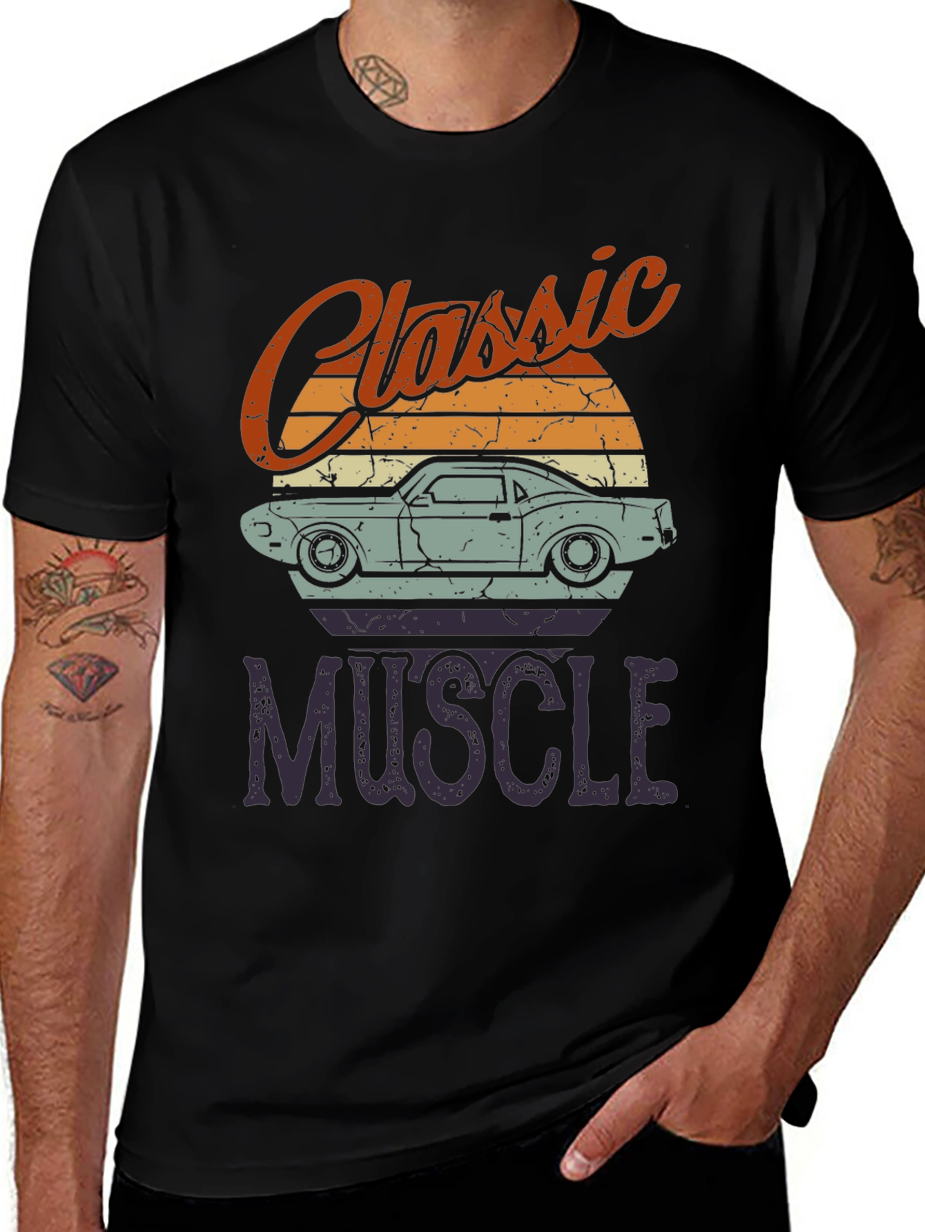 Classic Muscle Car Graphic T-Shirt
