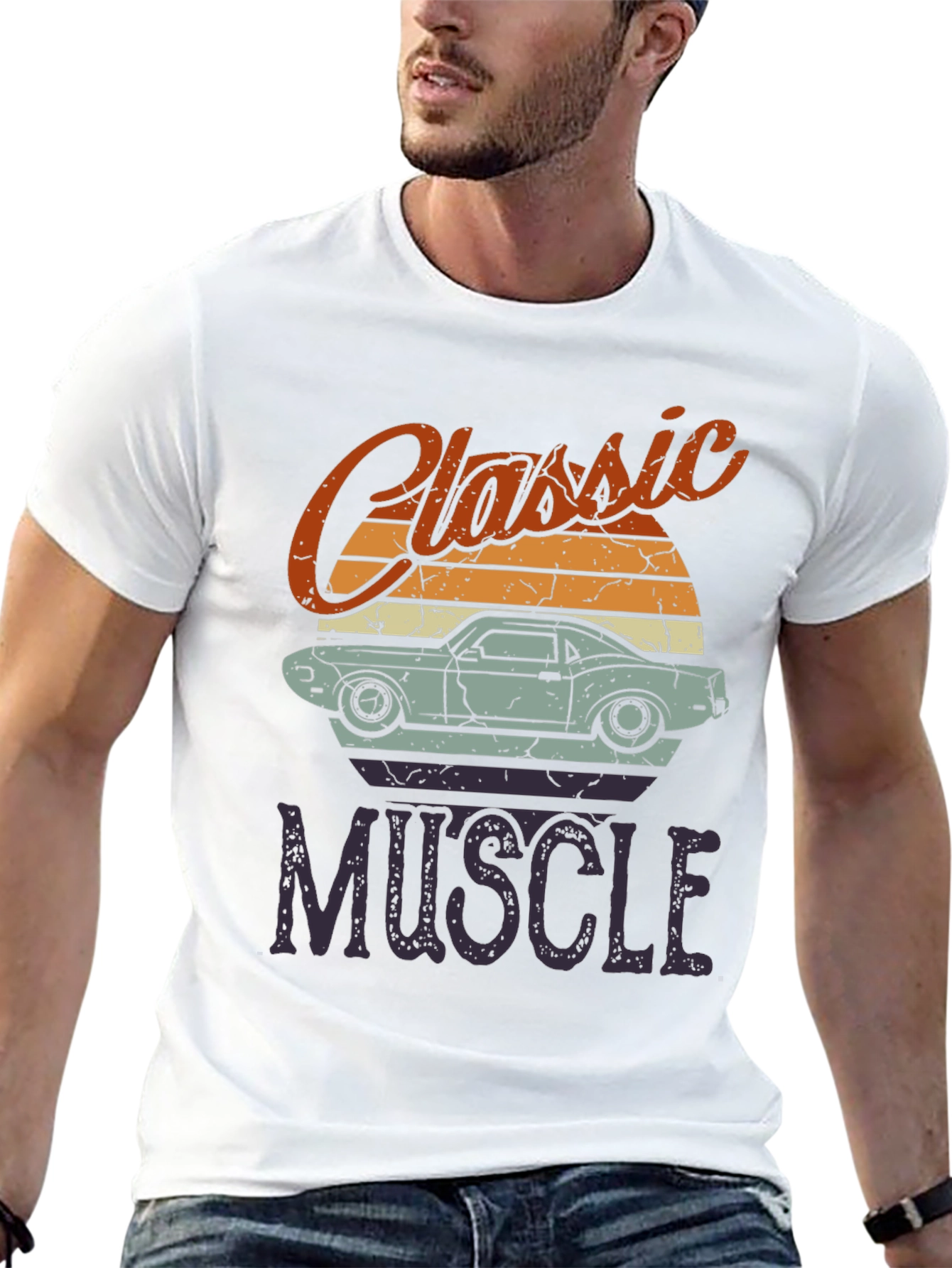 Classic Muscle Car Graphic T-Shirt