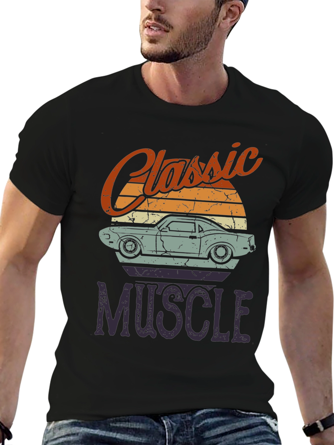 Classic Muscle Car Graphic T-Shirt
