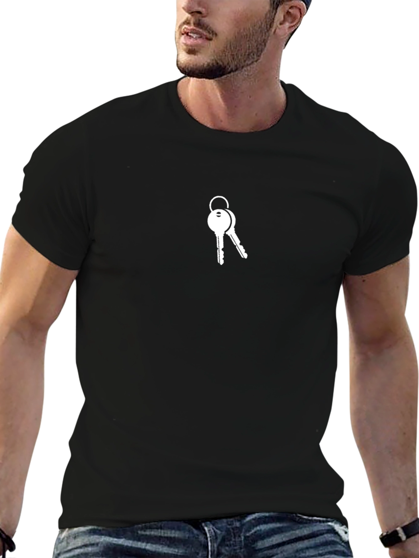 Keys Graphic Black T-Shirt