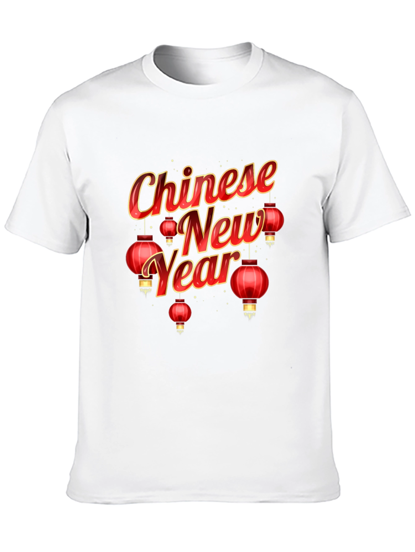 Chinese New Year Graphic Tee - Black Cotton Blend