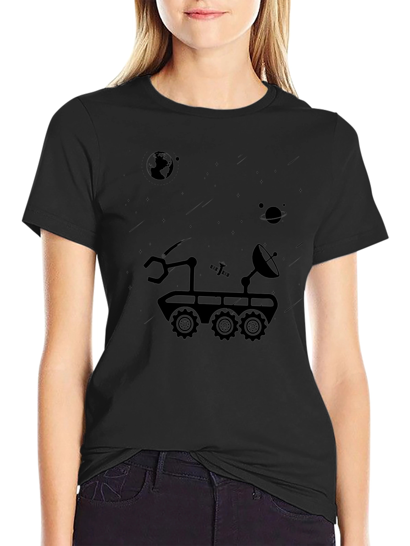 Space Rover Graphic T-Shirt - Explore the Cosmos!