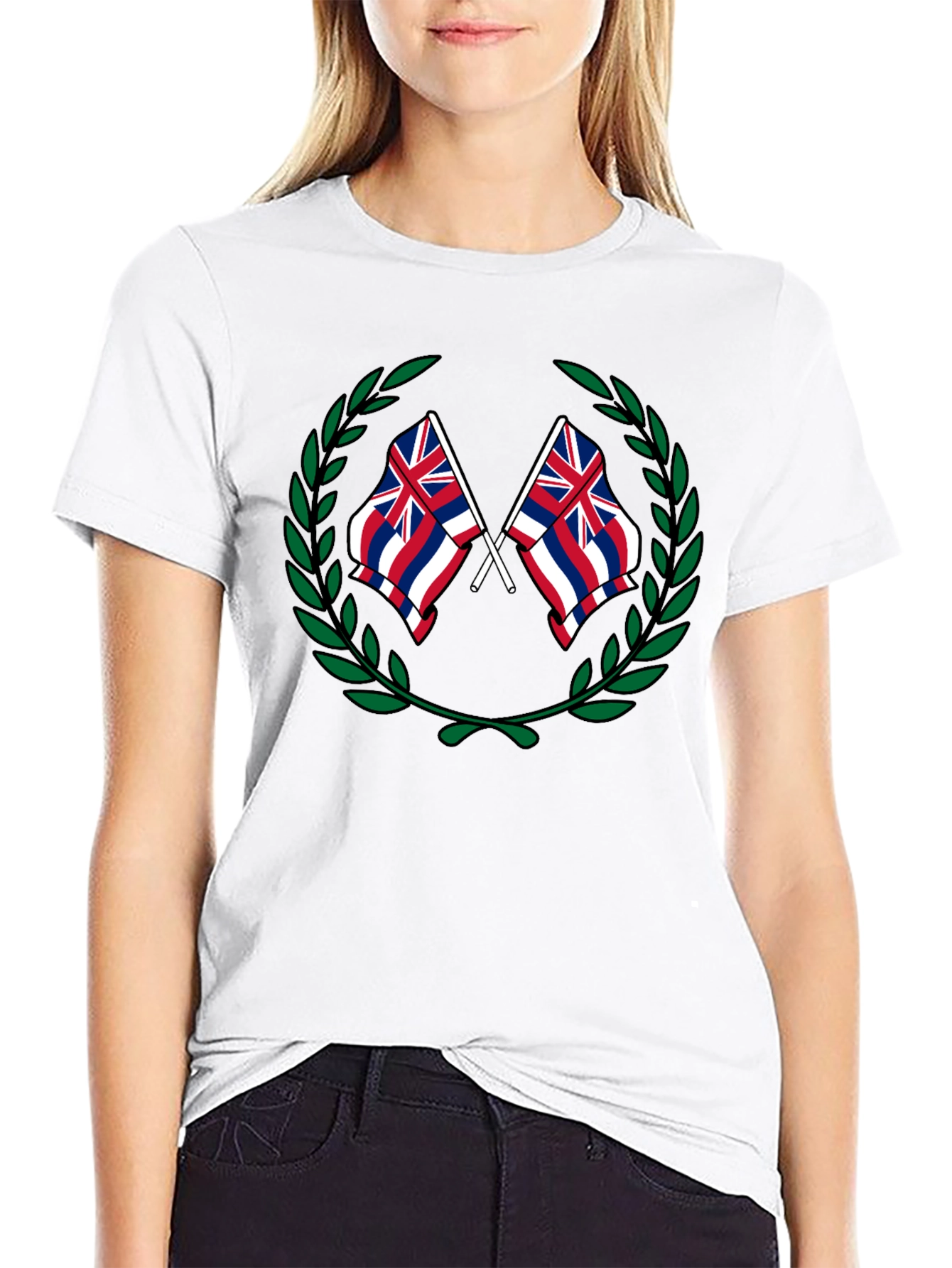 Hawaii Flag Crest Graphic T-Shirt