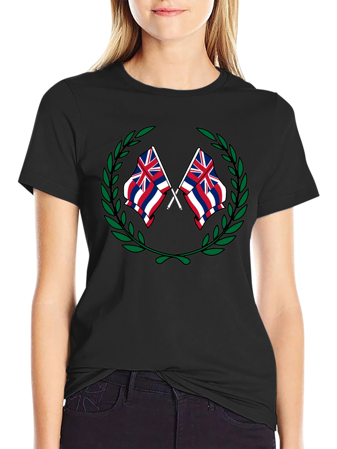 Hawaii Flag Crest Graphic T-Shirt