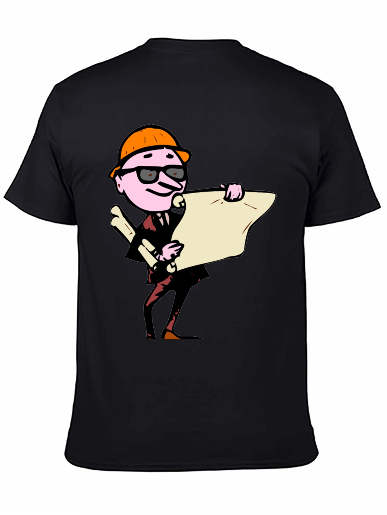Architect Cartoon Graphic Tee - Black