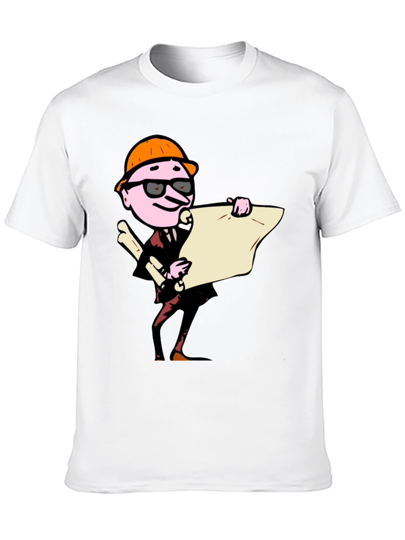 Architect Cartoon Graphic Tee - Black