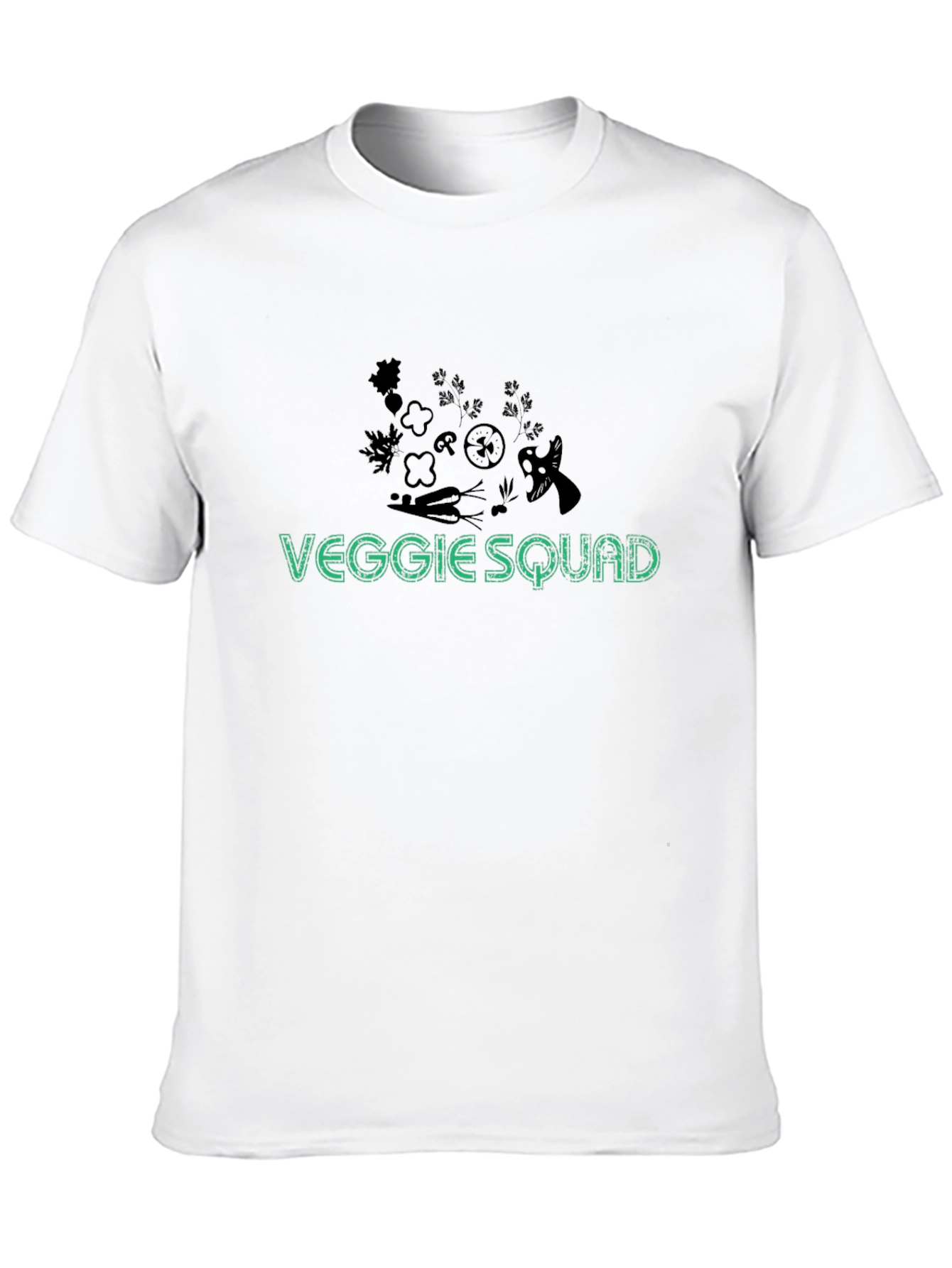 Veggie Squad T-Shirt - Black Cotton Blend