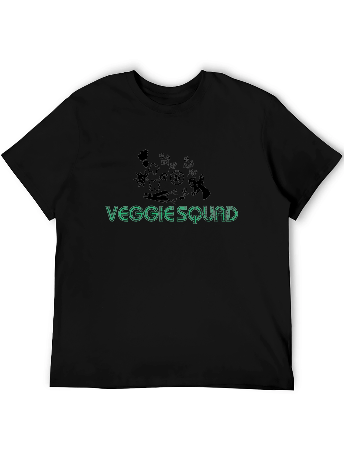 Veggie Squad T-Shirt - Black Cotton Blend
