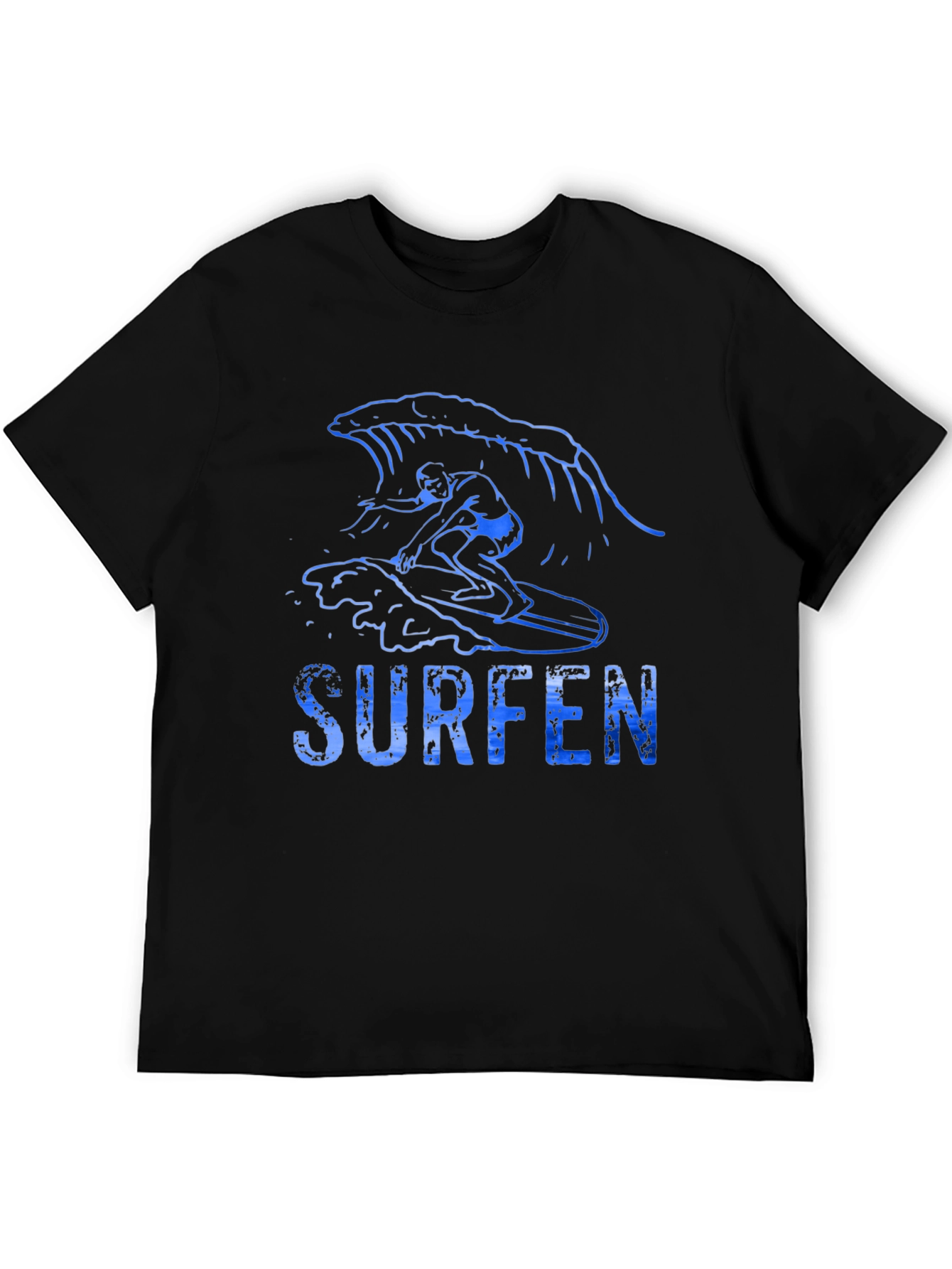 Surfen Graphic T-Shirt - Black Cotton
