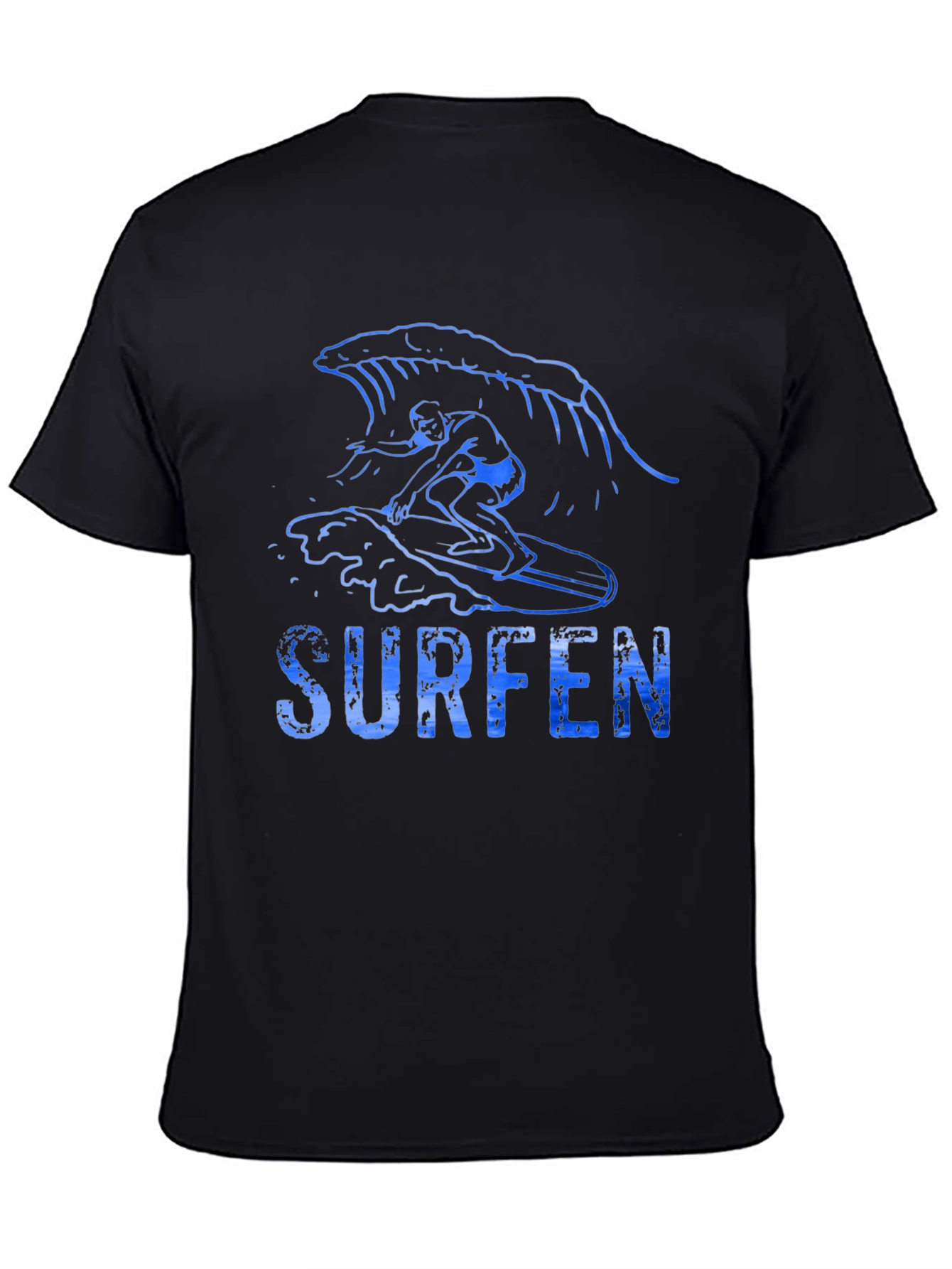 Surfen Graphic T-Shirt - Black Cotton