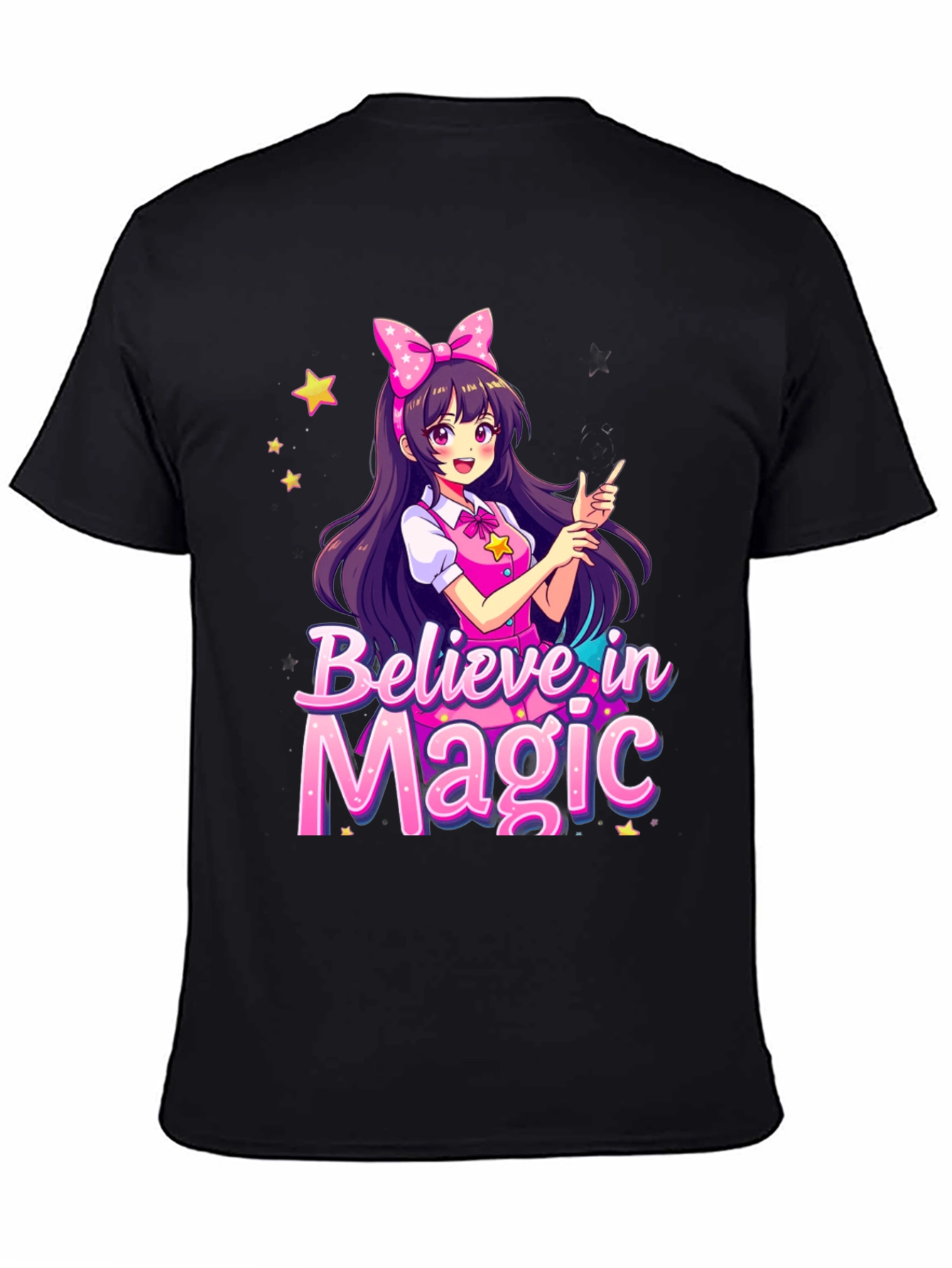 Believe in Magic Anime Girl Graphic T-Shirt