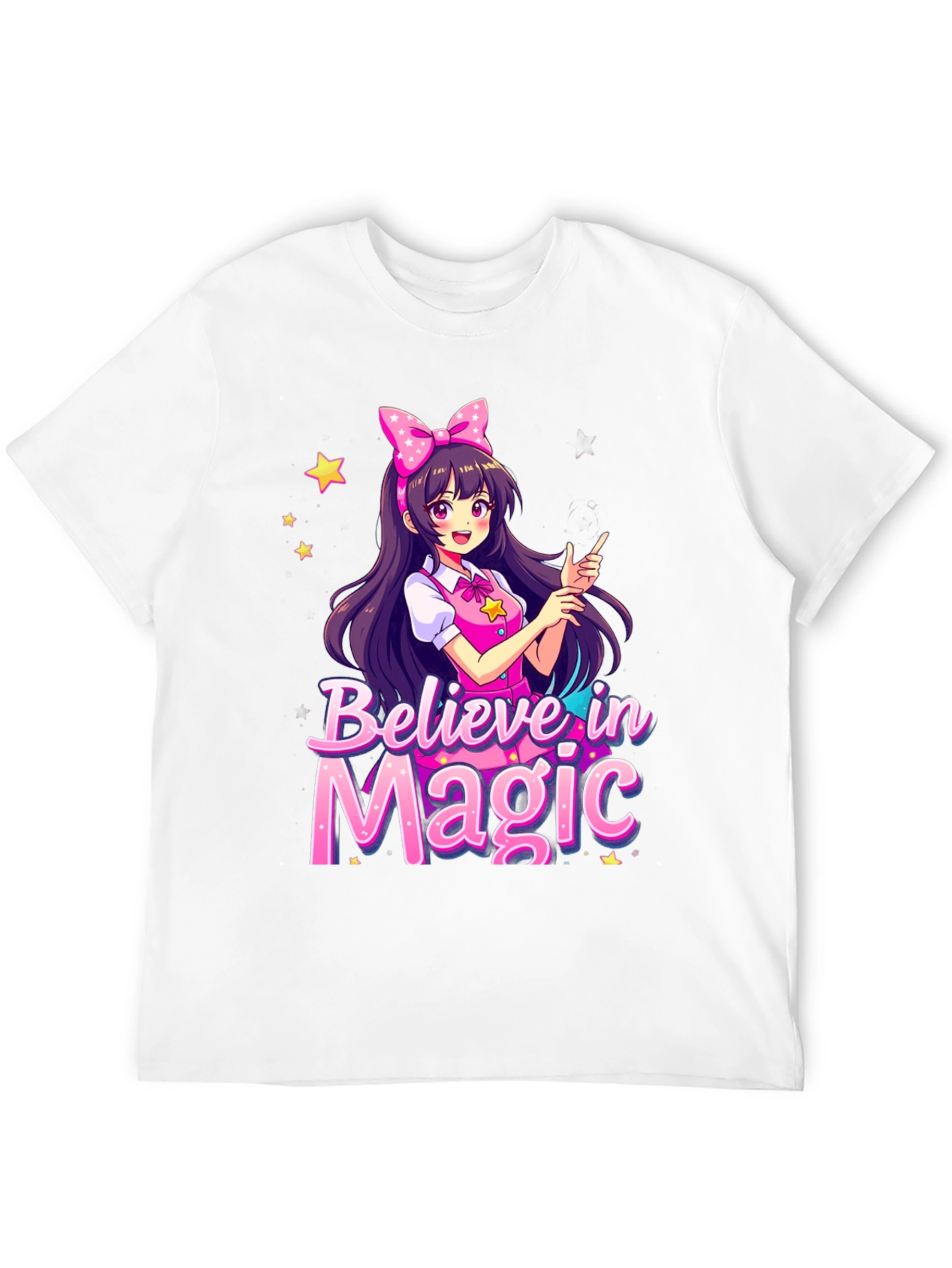 Believe in Magic Anime Girl Graphic T-Shirt